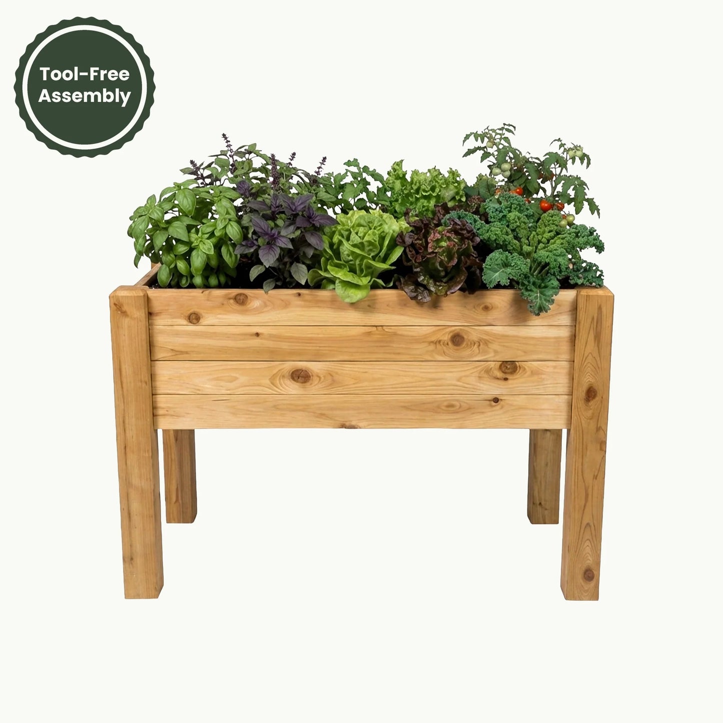 Elevated Garden Bed – 24" x 48" x 32" – Tall 14" Planting Depth