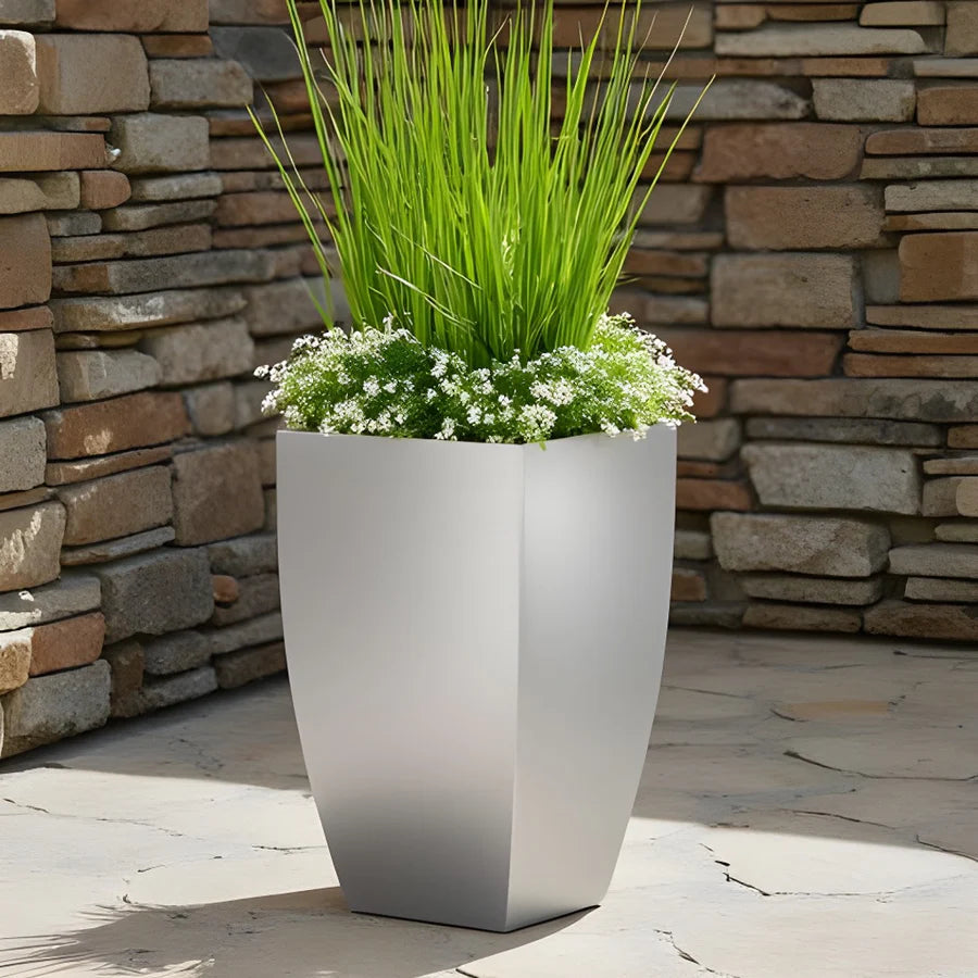 NMN Designs Madeira Cubica Stainless Steel Planter