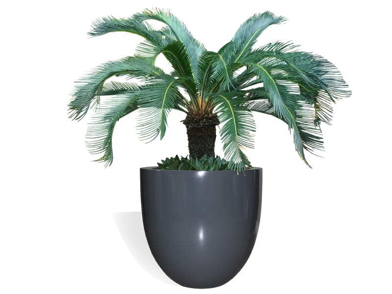 Alzira Round Fiberglass Planter