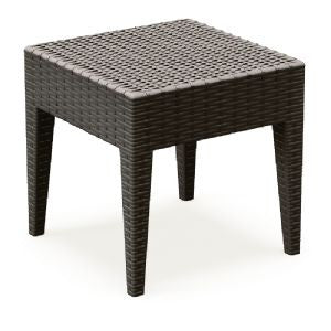 Compamia Miami Outdoor Square Wickerlook Resin Side Table - - 1