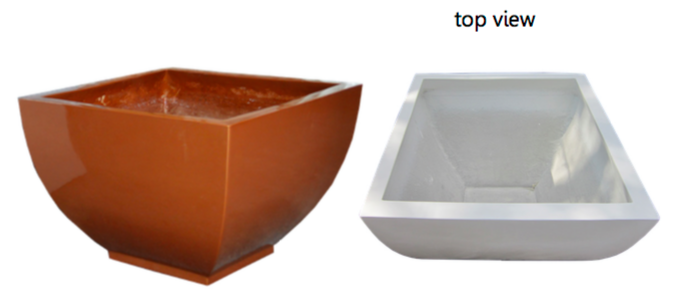 Kathryn Tapered Square Fiberglass Planter