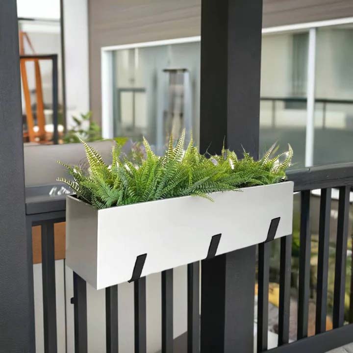 modern hanging planter box NMN Designs Madeira Aluminum Planter Box