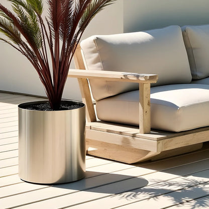 NMN Designs Knox Cylinder Heavy Duty Planter - White