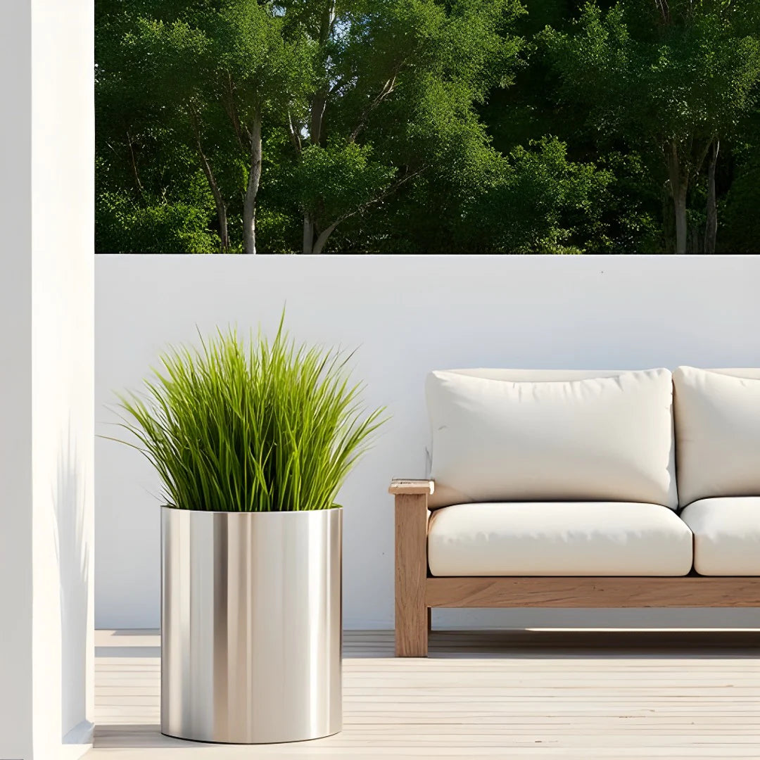 NMN Designs KnoxMod Cylinder Heavy Duty Planter - White