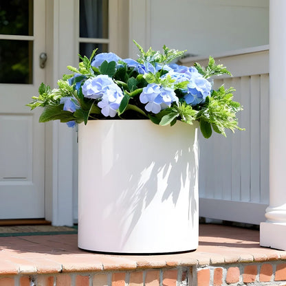 NMN Designs Knox Cylinder Heavy Duty Planter - White
