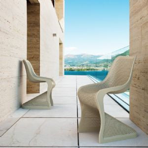 Compamia Bloom Modern Resin Outdoor Chair - Set of 2 -  - 12