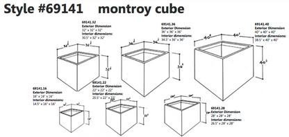 Montroy Cube Fiberglass Planter