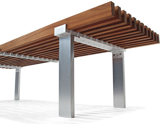 Modernica Case Study® Durable Aluminum Museum Bench - 2 Ft - gardenmybalcony.com - 1