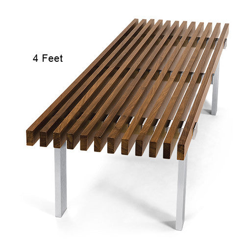 Modernica Case Study® Durable Aluminum Museum Bench - 2 Ft - gardenmybalcony.com - 2