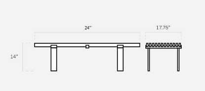 Modernica Case Study® Durable Aluminum Museum Bench - 2 Ft
