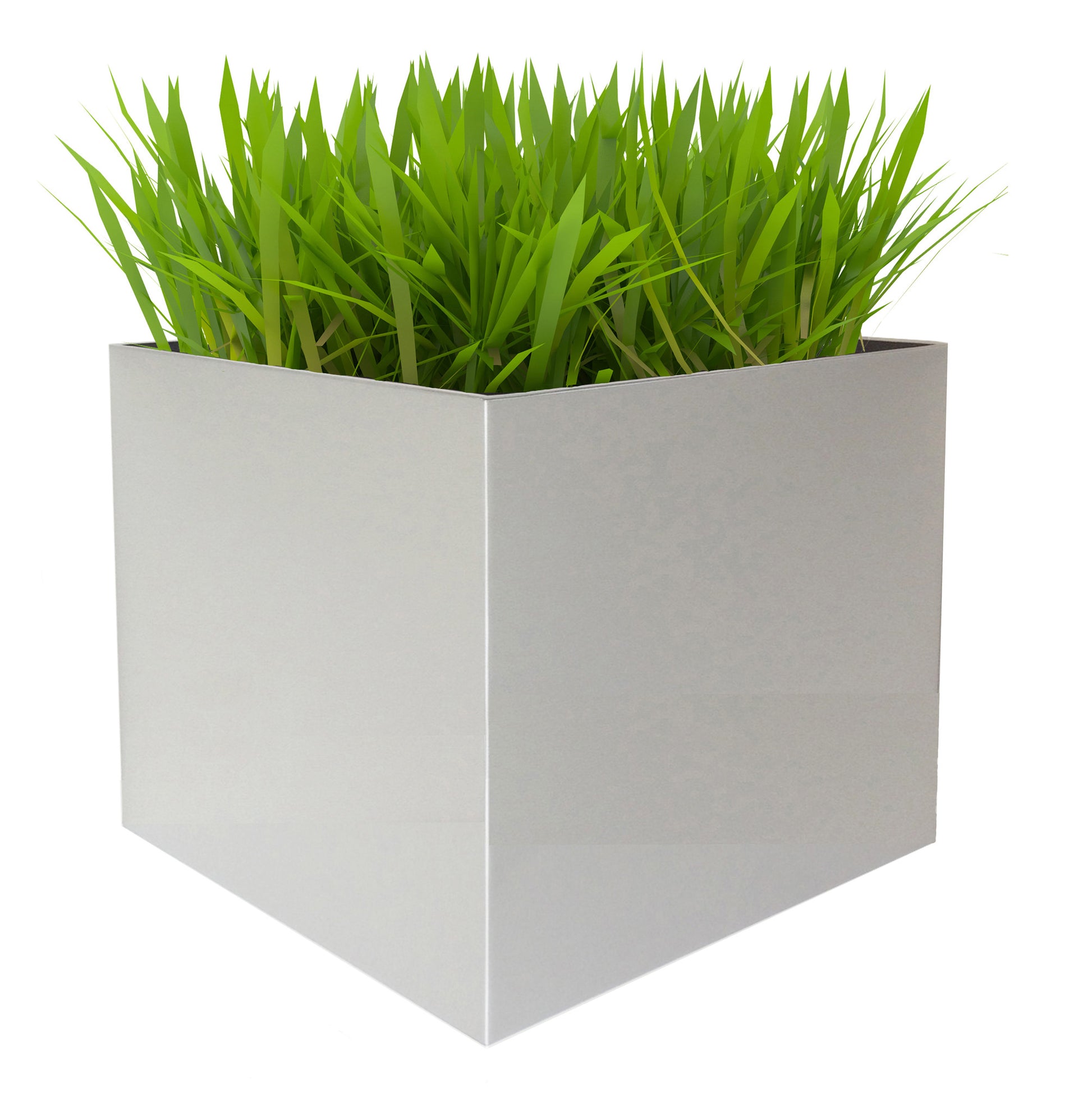NMN Designs Madeira Aluminum Cube Planter Large - Without Wood Base - gardenmybalcony.com - 1