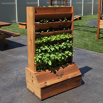 Gronomics Red Cedar Vertical Garden Stand - Unfinished - gardenmybalcony.com - 3